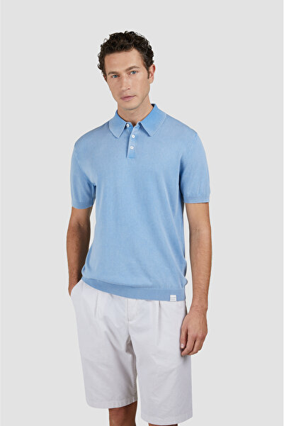 PAUL&SHARK MEN'S KNITTED POLOSHIRT C.WCOTTON