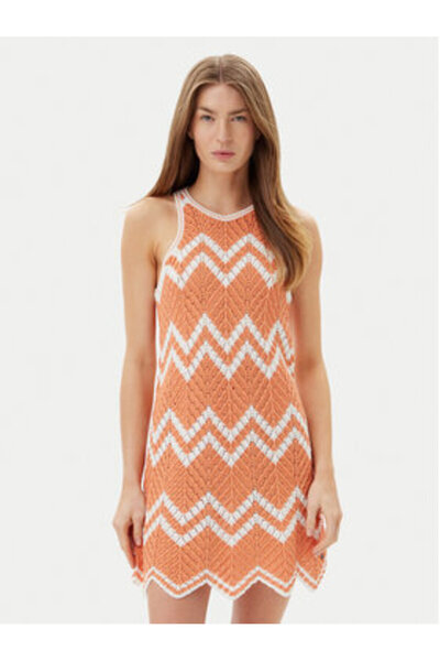Pepe Jeans Γυναικείο Καλοκαιρινό Φόρεμα PL953728 Πορτοκαλί