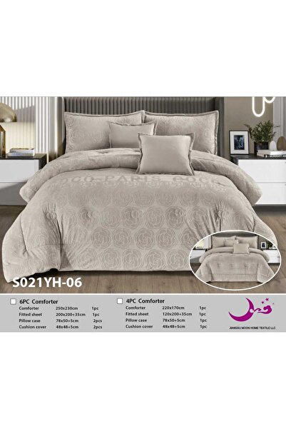 Moon Double-sided fur bedspread, half-person, 4 pieces
