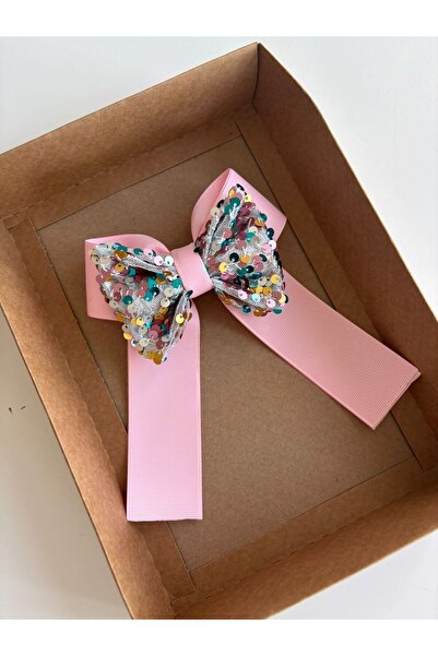 Stil Tasarım Toka Payetli Pembe Toka