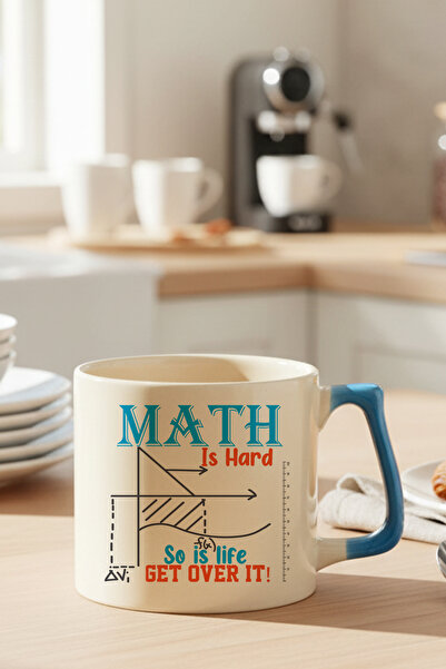 qoeuyl boutique Math Is Hard so Is Life Get over It Printed Lightweight Ceramic Mug Cup Special for Math Enthusiasts