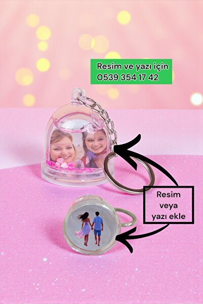 Gzl55 Kişiye özel kar küresi Anahtarlık