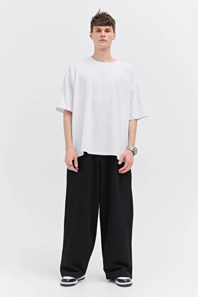 vladivosto Adjustable Oversized Baggy Pants with Elasticated Cuffs Large Size Black Gray Anthracite