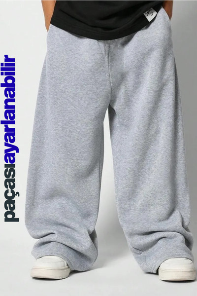 vladivosto Adjustable Oversized Baggy Pants with Elasticated Cuffs Large Size Black Gray Anthracite