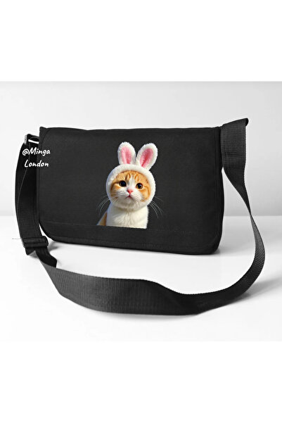 Minga London Τσάντες αγγελιοφόρου μαύρου κουνελιού -mingalondon