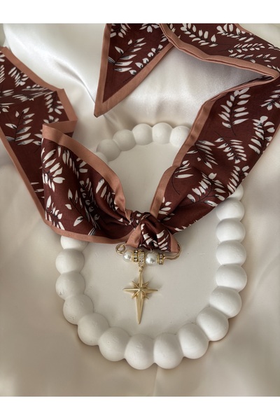 Güneş Takı Jewellery Kuzey yıldızı charmlı fular kolye