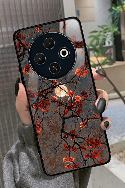 TECNO Spark 30C Uyumlu Van Gogh Kırmızı Ağaç Tablo Tasarımlı Glossy Premium K...