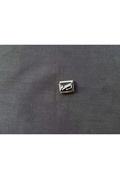 stainless steell Atatürk imzalı çelik italyan bileklik charmı.