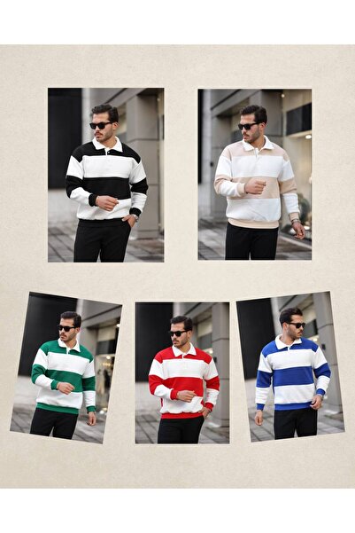 LiewenKlader Men's Buttoned Polo Neck Sweatshirt