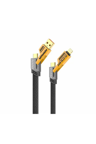 Golden Plus 4-in-1 Multi-use Fabric Charging Cable