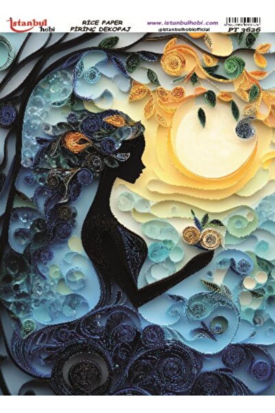 İstanbul Hobi ورق ديكور نحاسي 30×42 سم PT-3626 للنساء
