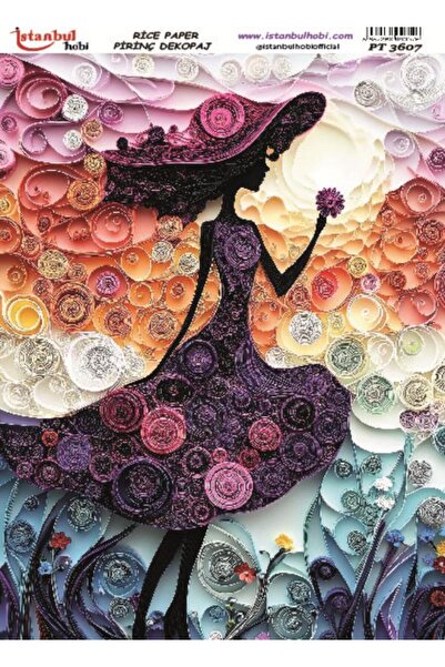 İstanbul Hobi ورق ديكور نحاسي 30×42 سم PT-3607 للنساء