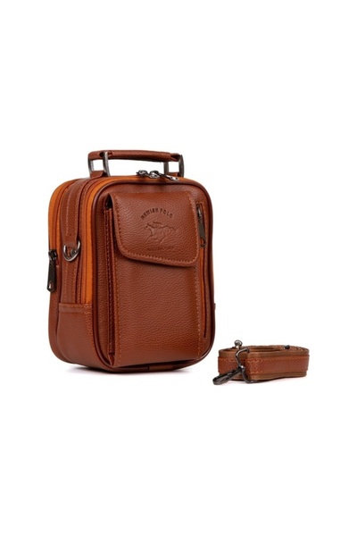 Newish Polo Messenger Bag with Cover and Pocket Small Size - Faux Leather