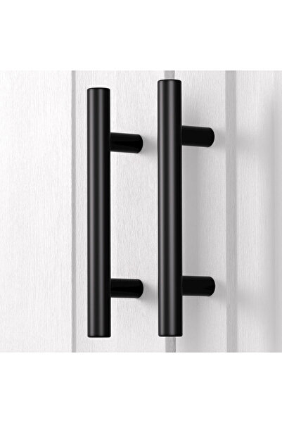 OEM Mânere rotunde negre din oțel, lungime 127x32mm cu 76 mm între găuri, 20 bucăți