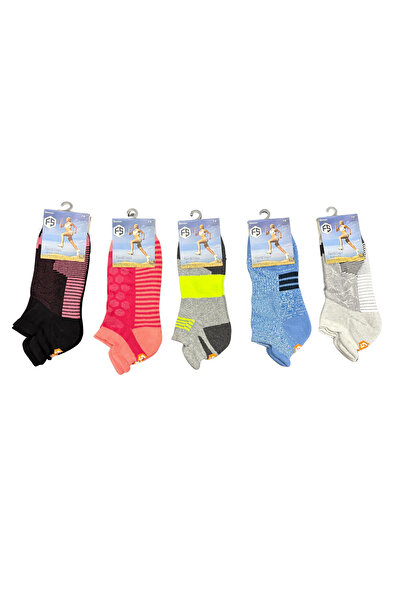Bijutek Women's Colorful Sports Booties Socks 5 Pairs