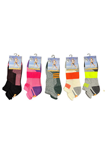 Bijutek Women's Colorful Sports Booties Socks 5 Pairs