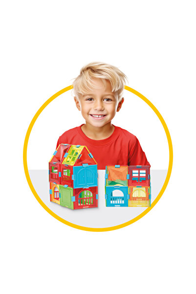 DENAPCAL EĞİTİCİ ZEKA GELİŞTİREN ÇOCUK KLİPSLİ YAPI BLOKLARI PUZZLE 240 PARÇA KRİSTAL ŞEHİR YOLCULUĞU