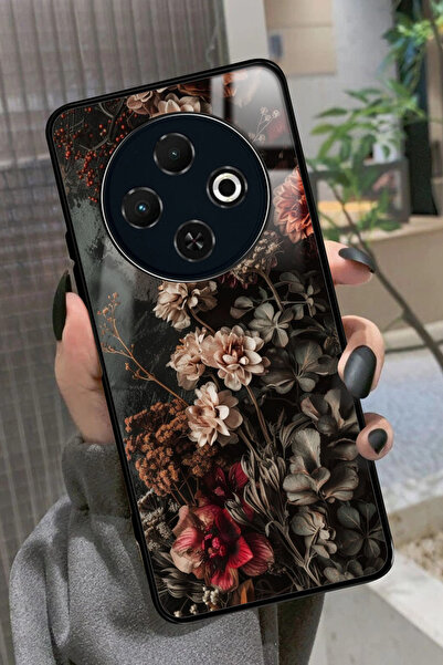 TECNO Spark 30C Uyumlu Karışık Çiçek Tasarımlı Parlak Premium Kılıf