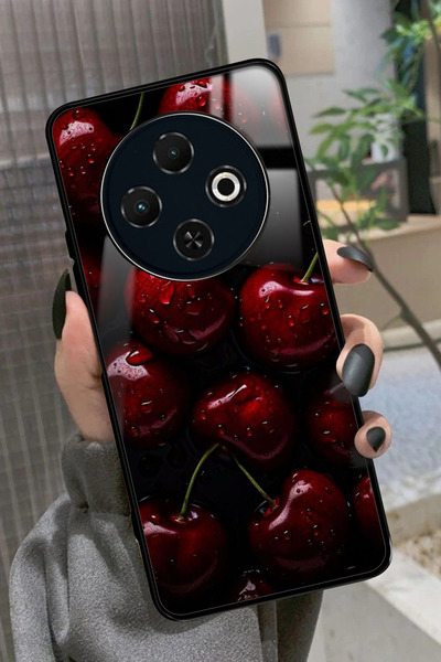 TECNO Spark 30C Uyumlu Kiraz Tasarımlı Glossy Premium Kılıf