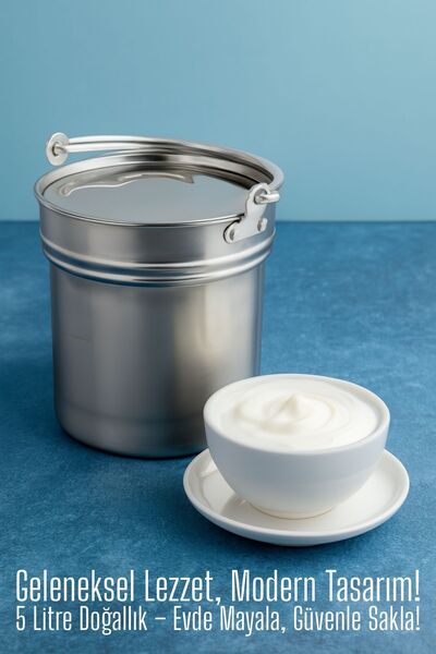 Transformacion Yogurt Maker – Stainless Steel 5 Liters |   1Pcs 719597 with Cover, Hygienic and Durable
