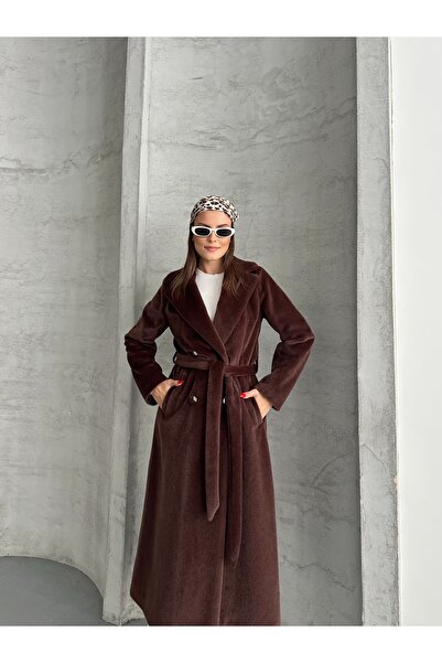 Fashionbox Women's Premium Quality Hairy Texture Shaggy Textured Fit Cashmere Coat 25106