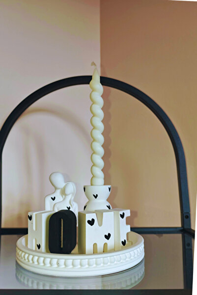 FourClovers 8 Parça Romantik Home Dekor Seti – Kalpli Tasarımlı