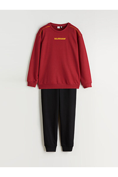 LC Waikiki Bisiklet Yaka Galatasaray Baskılı Erkek Çocuk Eşofman