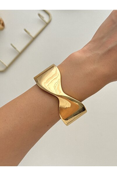 YOUES JEWELRY Çelik Kalın Kelepçe Bilezik Kadın Erkek Unisex Bileklik