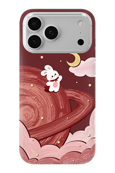 moonset Iphone 17 Pro Uyumlu Sevimli Tavşan Tasarımlı Baskılı Şeffaf Telefon ...
