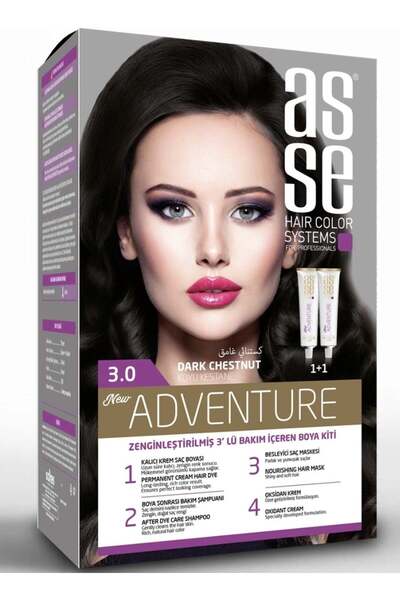 asse صبغة شعر تركي كستنائي غامق 3.0