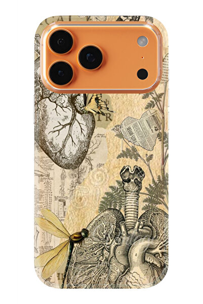 moonset Iphone 17 PRO MAX Uyumlu Kalp ve Kelebek Tasarımlı Baskılı Şeffaf Tel...