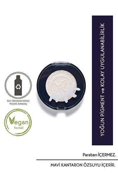 Yves Rocher Mat, Sedefli ve Metalik Bitişli METALİK BEYAZ Organik Tekli Far 2 gr