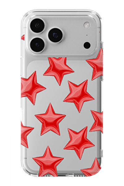 moonset Iphone 17 PRO MAX Uyumlu Yıldızlar Tasarımlı Baskılı Şeffaf Telefon K...