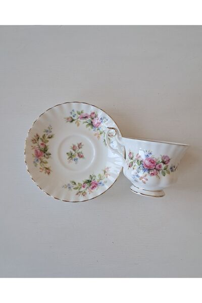 Royal Albert Moss Rose Bone China England Antika Çay Fincanı 2 Parça 160 ml