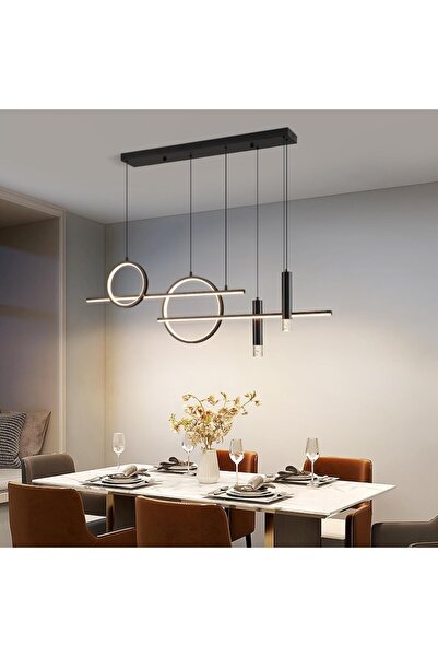 Lampadaria Design Candelabru LED, 60W cu telecomandă, lumină caldă reglabilă