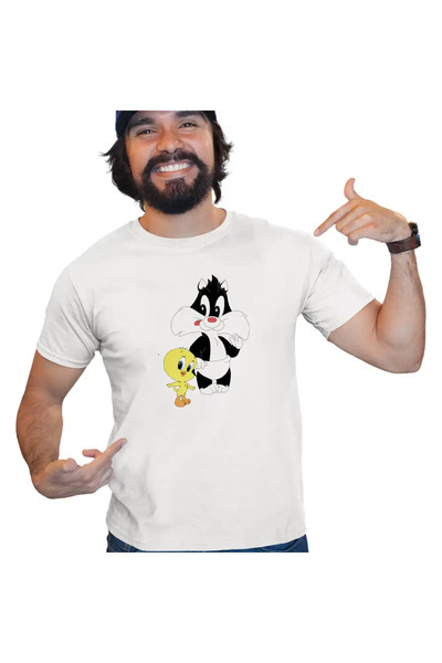 OEM Tricou Barbati Tweety Sylvester Scutec