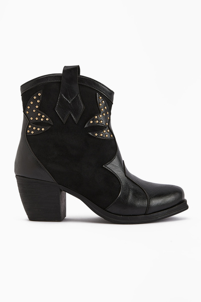 Limoya Lowis Siyah Troklu Kadın Kovboy Western Bot