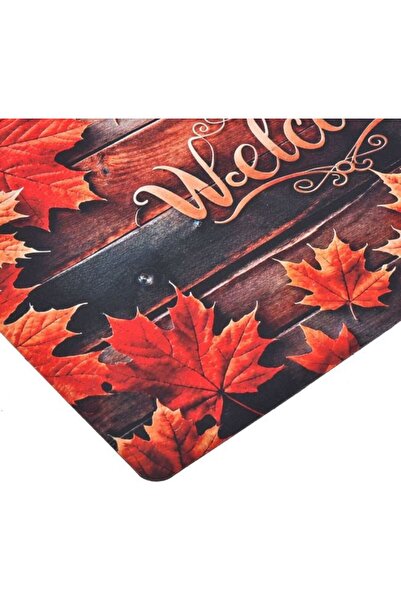 OEM Entrance Mat with Autumn Pattern "Welcome" 75x45cm Leaves and Planks Beautiful Design