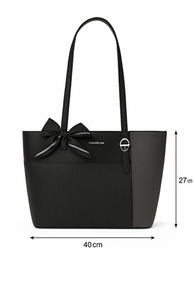 Generic CANARLISA Women’s Tote Bag – PU Leather Ladies Shoulder Handbag with Bow