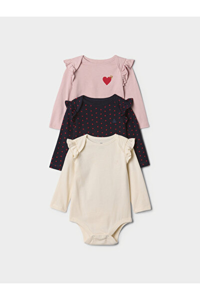 GAP Σετ 3 κορμάκια για κορίτσια 601102-01 Μπεζ, Μπλε σκούρο, Ροζ