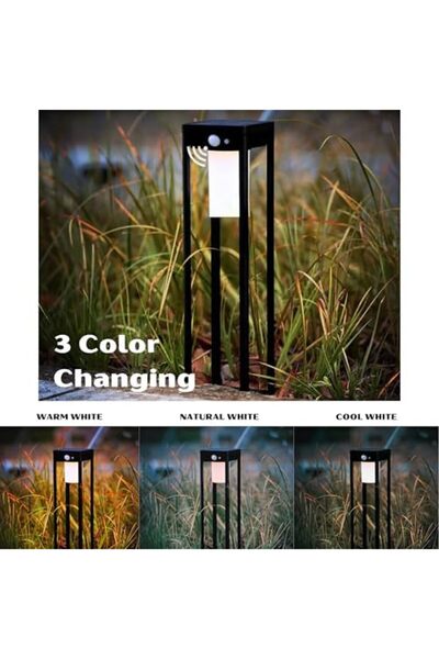 Generic Solar Garden Post Lamps | Remote Control | 60 CM | 3 Color Change | 3000K Warm, 4500K Natural, 6000K