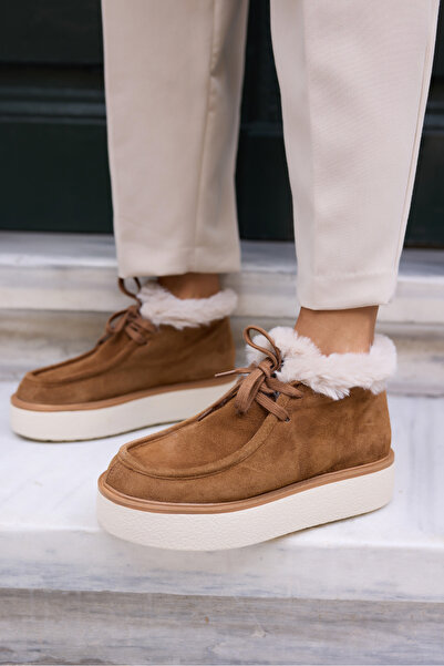 ANGELİNA JONES PAULA KADIN TABA DESERT GERCEK SUET BAGCIK DETAY BOT