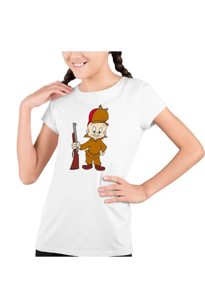 OEM Tricou Copii Fete Bugs Bunny Elmer Fudd Vanator