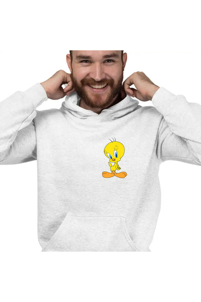 OEM Ανδρικό Φούτερ με Κουκούλα Tweety Looney Tunes