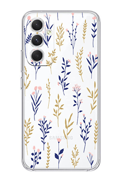 moonset Samsung Galaxy S25 Uyumlu Çiçekler Tasarımlı Baskılı Şeffaf Telefon K...