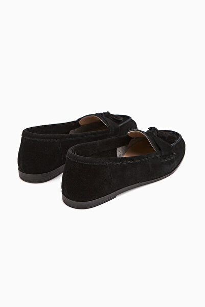 Limoya Doris Справжня шкіра Чорний замш з бахромою Жіночі лофери