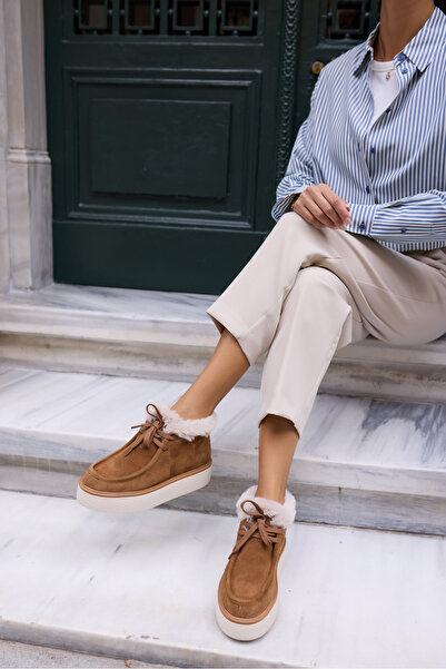 ANGELİNA JONES PAULA KADIN TABA DESERT GERCEK SUET BAGCIK DETAY BOT