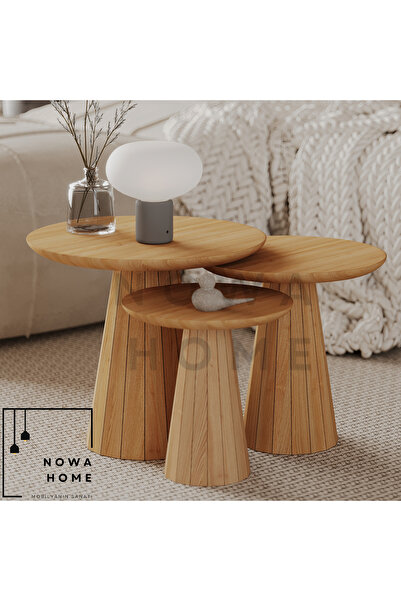 Nova Dizayn Ahşap Köşeli Mantar Sehpa