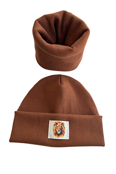 Mustran 95% Cotton Handmade 2-Piece Beret Neck Collar Set for Children Aged 4-12 |   Double Layer 4 Layer Ear Protection Gift