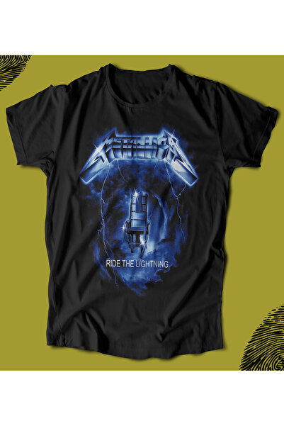 BUTSHIRT تي شيرت BU 'Metallica - Ride The Lightning' تي شيرت للجنسين